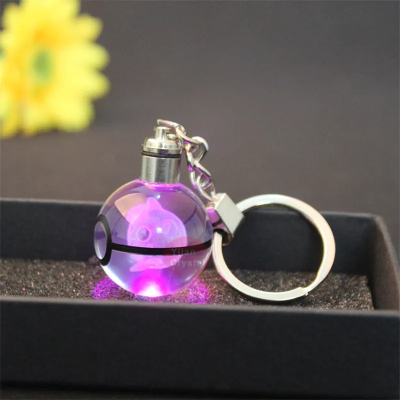

Buy Six One Free New Shape Customized Image LED Arceus Crystal Keychain Pokemon Ball Keychain For Gift