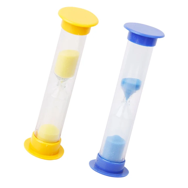 2 piece mini hourglass sandglass 1 minute sand timer clock sand