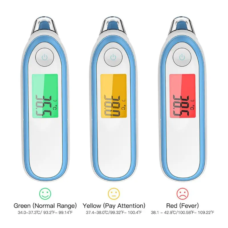 1 шт. ушной и лоб термометр цифровой по Фаренгейту и Цельсию медицинский инфракрасный термометр для детей и взрослых