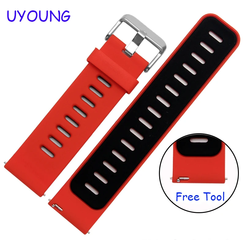 Buy New arrival quality silicone watchband 22mm black