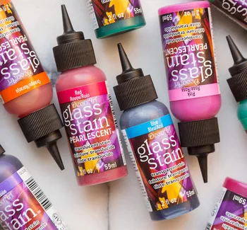 

12colors DecoArt American Ceramic Acrylic Glass plastic stain Dyeing Surface Coloring Propylene Pigment no fade Non-toxic