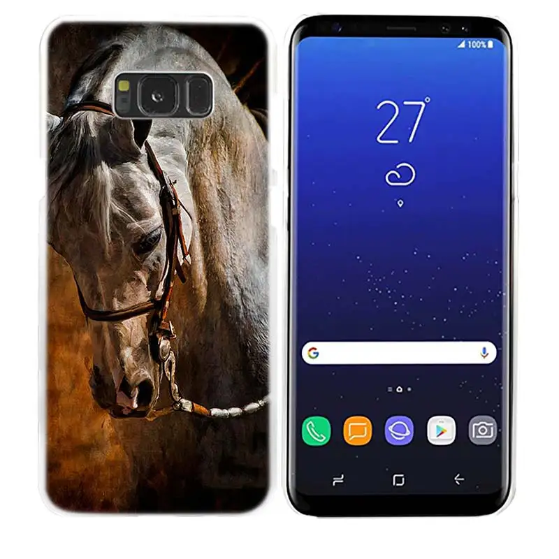 Чехол с изображением лошади для samsung Galaxy S8, S9 Plus, S4, S5, Mini, S6, S7 Edge, прозрачный жесткий пластиковый чехол из поликарбоната, чехол для телефона, Fundas Capa - Цвет: 09