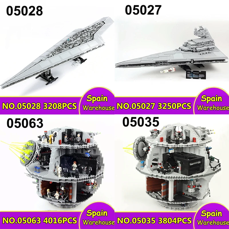 

Lepining Star Wars 05132 05028 Millennium Death Star Falcon Legoinglys Building Blocks Star Destroyer 10221 75192 Toys Bricks