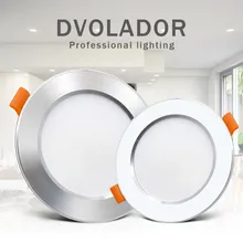 Серебристо-белый светодиодный светильник 12 Вт 9 Вт 7 Вт точечный светодиодный светильник теплый белый натуральный белый Потолочный светильник для дома утопленный светодиодный светильник