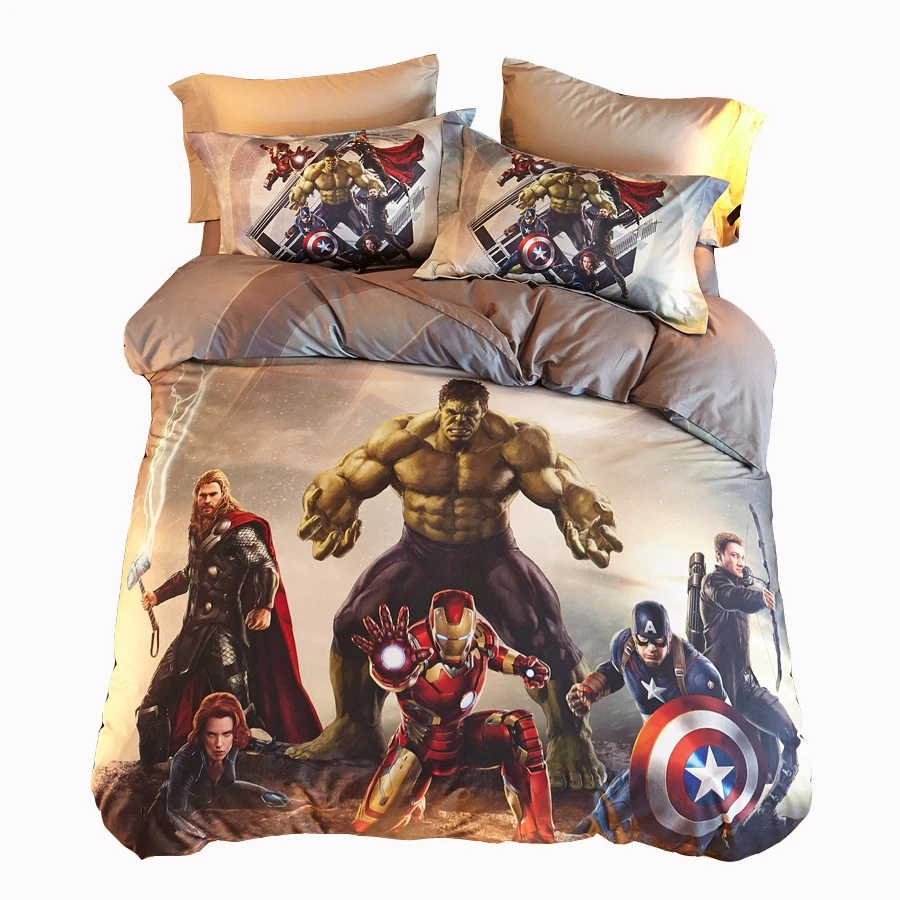 Fantastic Avengers bedding set cotton anime bedding bed sheet duvet