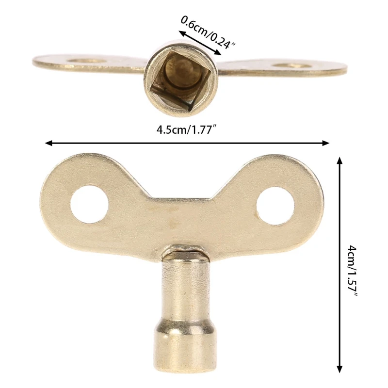 2 X SOLID ALLOY RADIATOR BLEED KEYS PLUMBING TOOL KEY