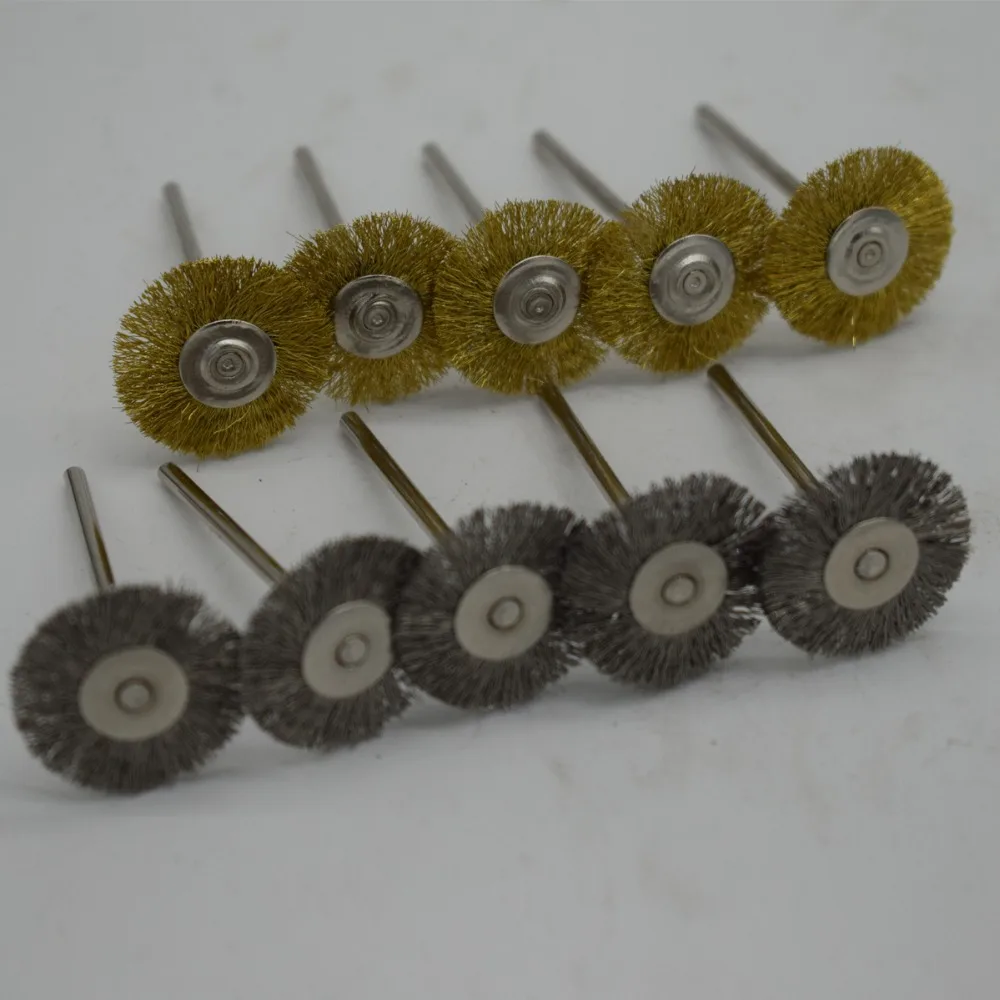 100pcs Stainless Steel Wire Wheel Brush with 100pcs Copper wire wheel
