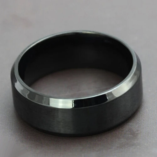 8 мм титановое стальное кольцо обручальное мужское обручальное кольцо черное парные кольца для влюбленных для женщин мужчин модные украшения дропшиппинг