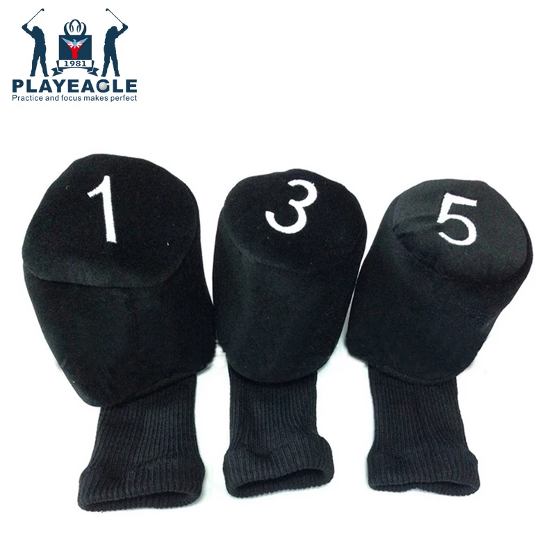Гольф Шлем Комплект из 3 предметов Вязание для клюшек древесины шлем Крышка водителя (460cc), fairway Wood головные уборы для гольфа Клубы