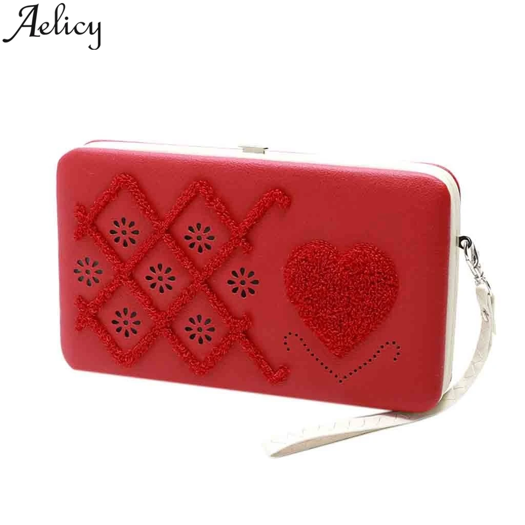 RD Aelicy, Модный женский Ланч-бокс, кошелек, кошельки-пакеты, на молнии, кредитный держатель для карт, сумочка, сумка для мобильного телефона, женская вечерняя сумочка-клатч - Цвет: RD