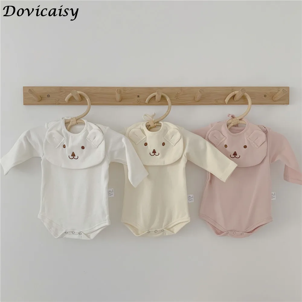 

Baby Girl clothes 2019 Girl Baby's Pure Triangular Hat-shirt Climbing Wear With Long Sleeves + Mouthwash Towel
