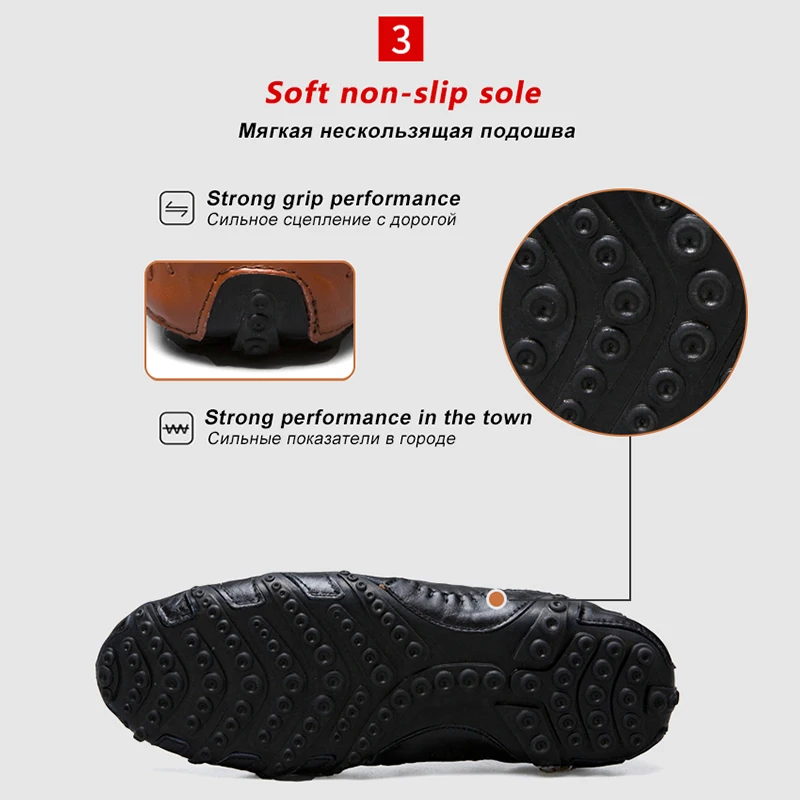 Men's Casual Shoes Hot Sale Lace-Up Male Adult Genuine Leather Autumn Winter Walking Driver Quality Footwear Zapatos Sapato