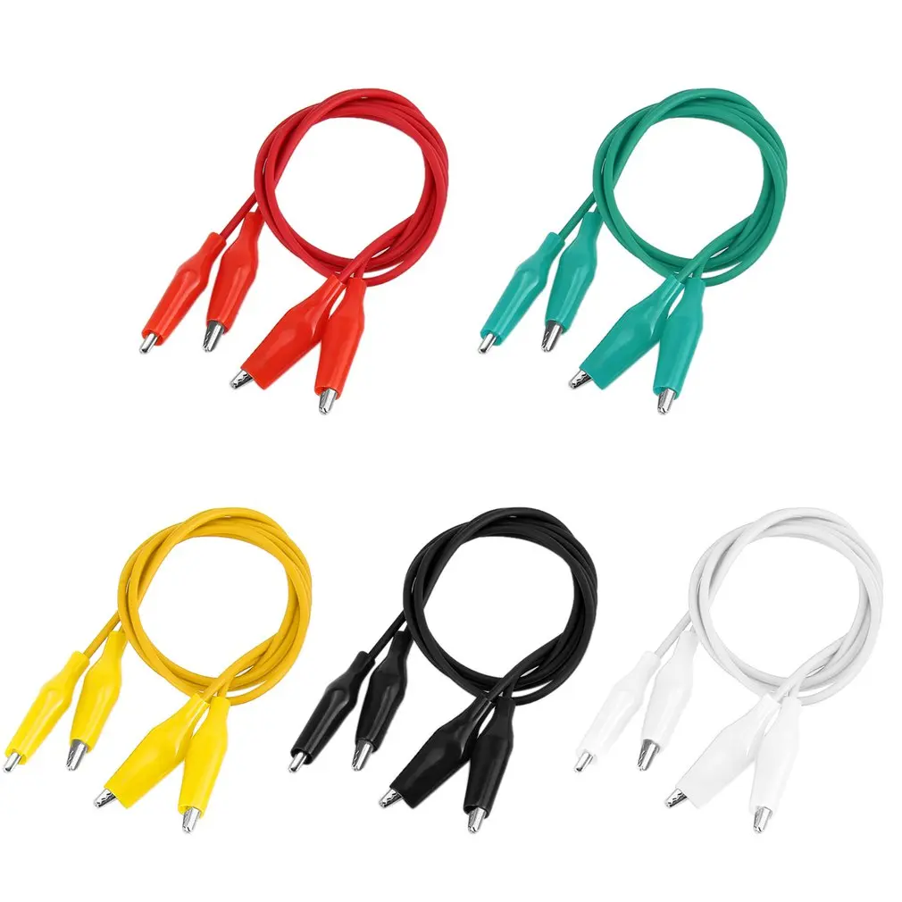 

10pcs/lot Small Colorful Crocodile Clamp Test Line 50cm Double Head Maintenance Traverse Crocodile Cable Alligator Jumper Wire