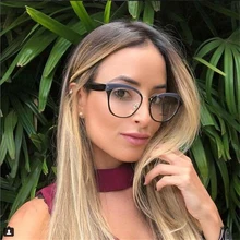 Модные дизайнерские женские очки оправы для оптики пикантные круглые очки, оправа, очки с прозрачными линзами черные очки женские UV400