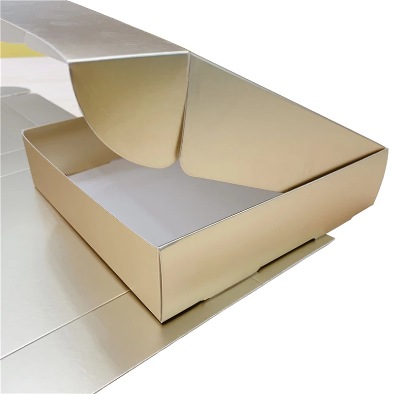 Вечерние подарочные коробки золотистого цвета, размер 20x20x5 см, 20 коробок/упаковка