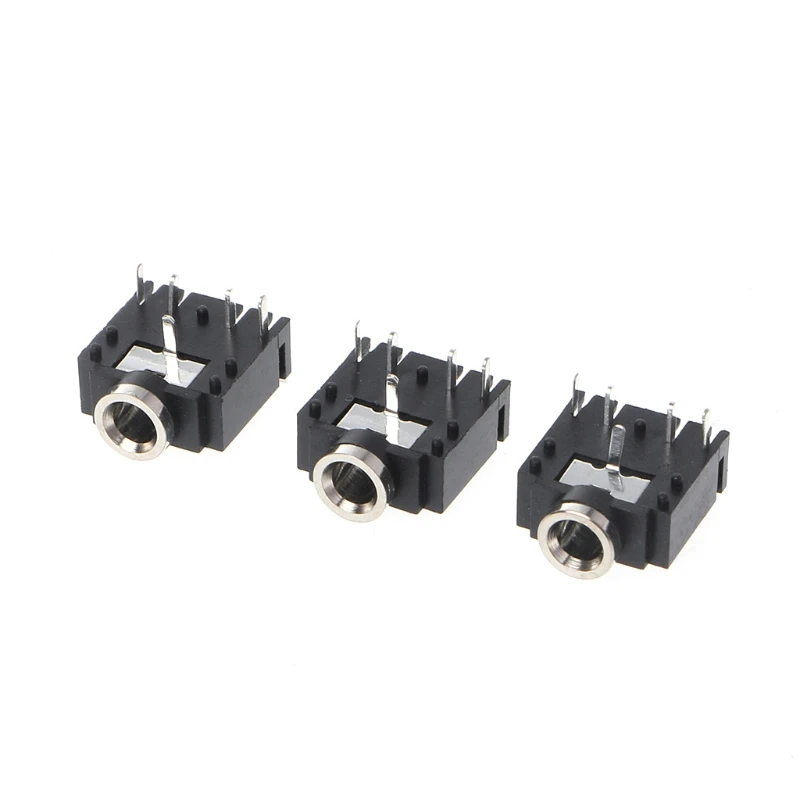 

10 Pcs 3.5mm 5 Pin Stereo Audio Jack Socket PCB Mount Connector PJ-307 %328/315