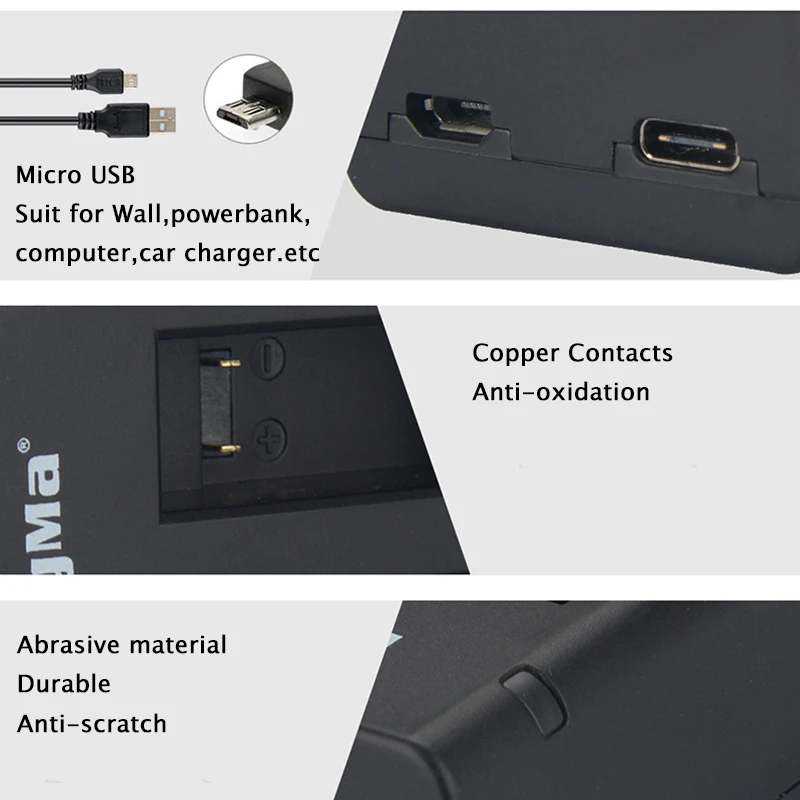 Аккумулятор KingMa для Xiaomi mijia 4k 2 шт. + зарядное устройство с двумя аккумуляторами