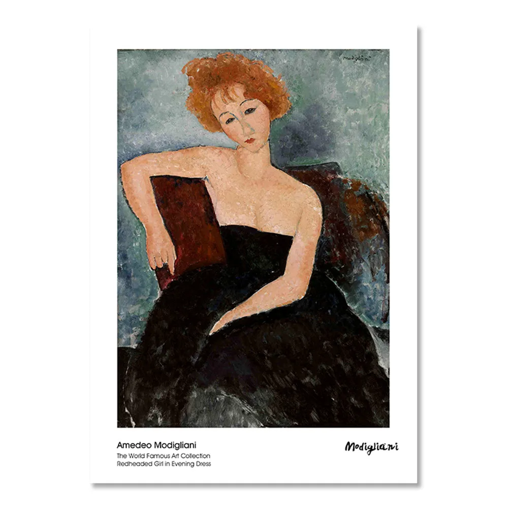 Современный Vogue Женский портрет от Amedeo Modigliani холст печать живопись плакат Настенные картины для гостиной домашний Декор стены Искусство - Цвет: 3