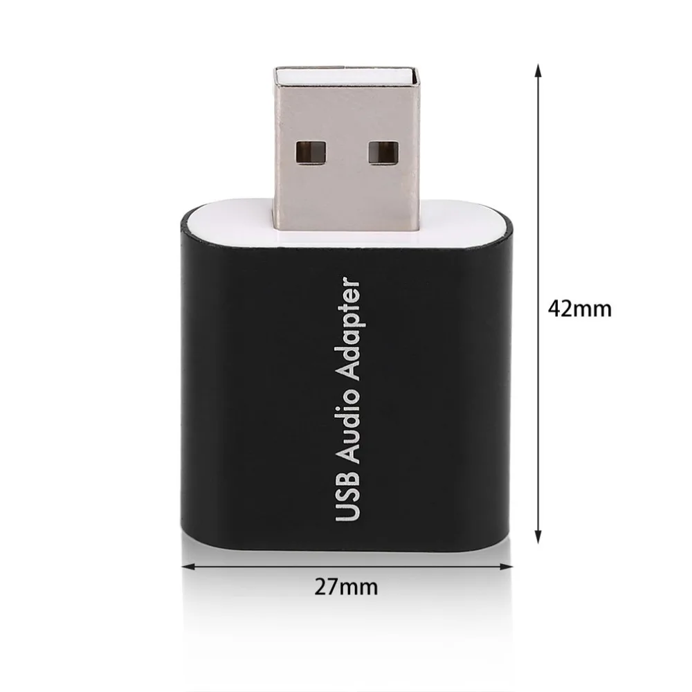 Новейший алюминиевый сплав Внешний USB 2,0 7,1 CH к разъему 3,5 мм для наушников аудио Звуковая карта адаптер конвертер ноутбук акция