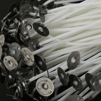 

Pack of 50 15cm Pre Waxed Cotton Wicks for Candle Making With Sustainers Birthday Gift Decoration Accecssories