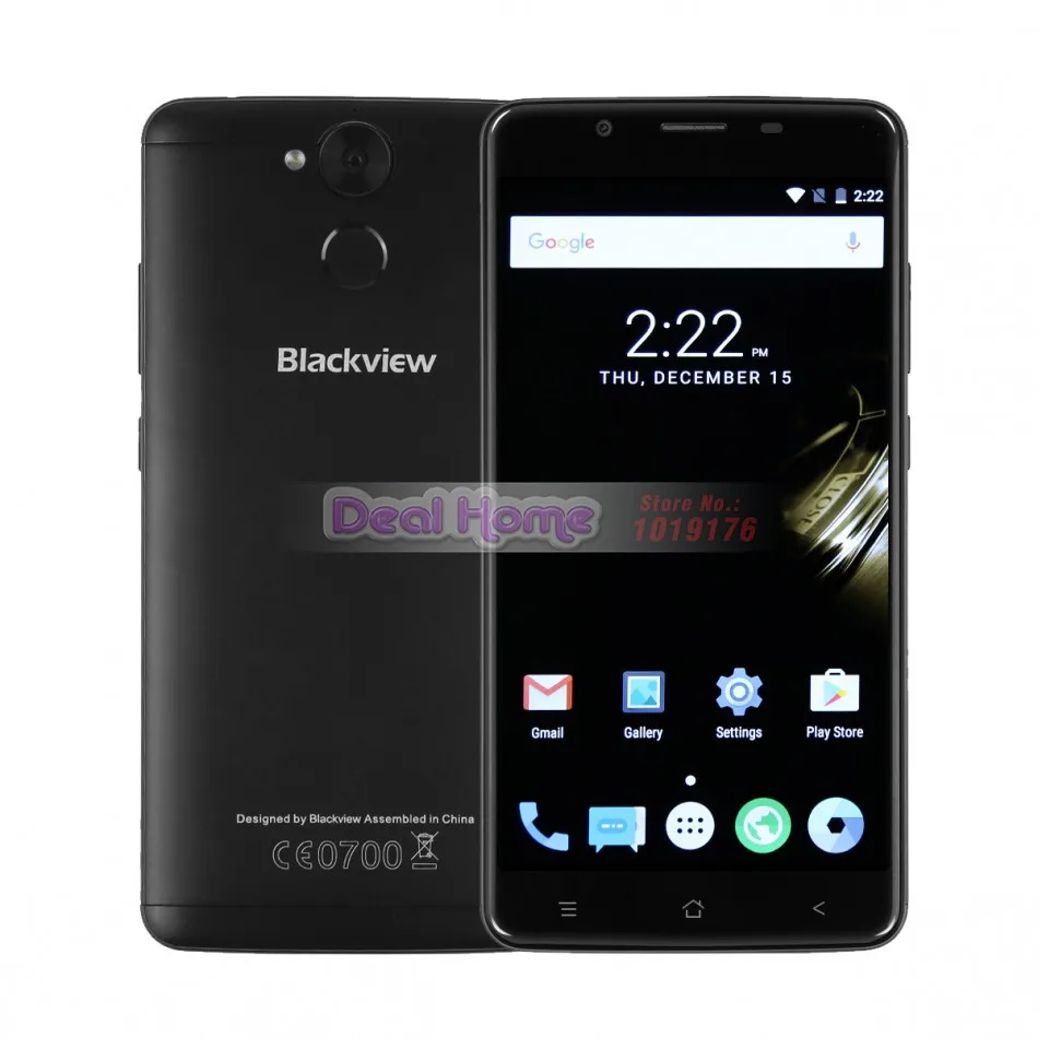 Подарочная упаковка Blackview P2 4G + 6 4G 6000 мАч 9V2A Quick Charge 5,5 ''mtk6750t восемь ядер отпечатков пальцев ID 13.0MP полностью металлический мобильный телефон