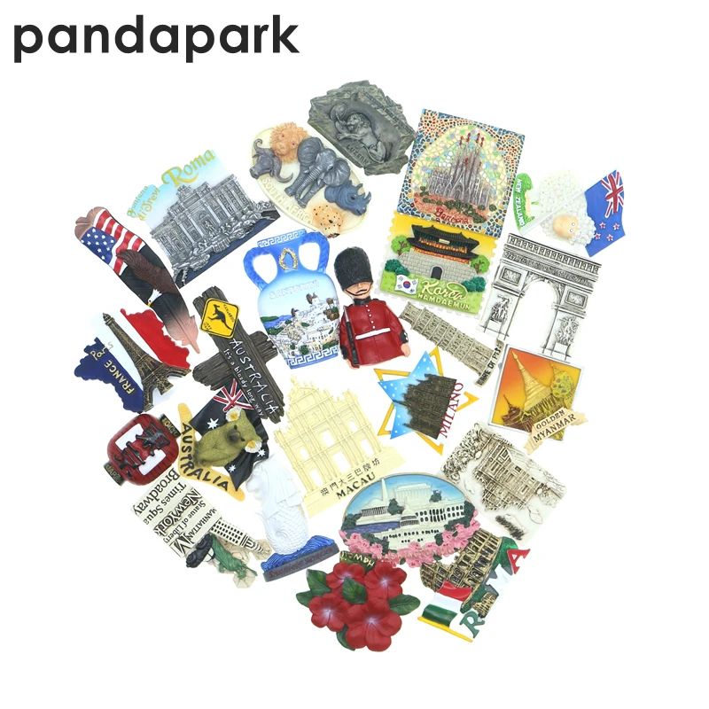 PANDAPARK 3D Смола Париж Лондон магнит на холодильник сувенир ручной цветной город ориентир наклейка кухня украшение размещение сообщения путешествия