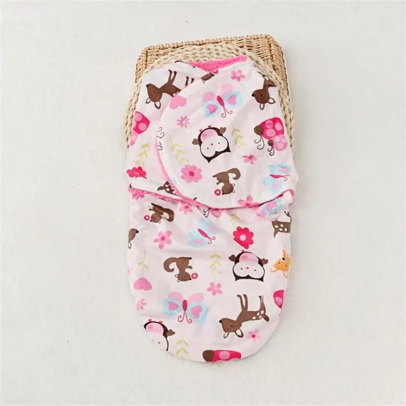 BabySwaddleWrapPolarFleeceFabricEnvelopesSoftBlanketSwaddling