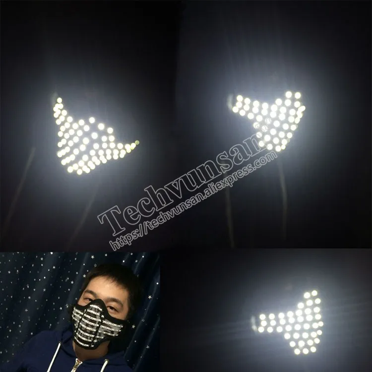 Led Luminescente Maschera Maschera Leggera Hero Face Guard Dj Mask Party Halloween Birthday Led Masks For Show Nightclub Cool Product