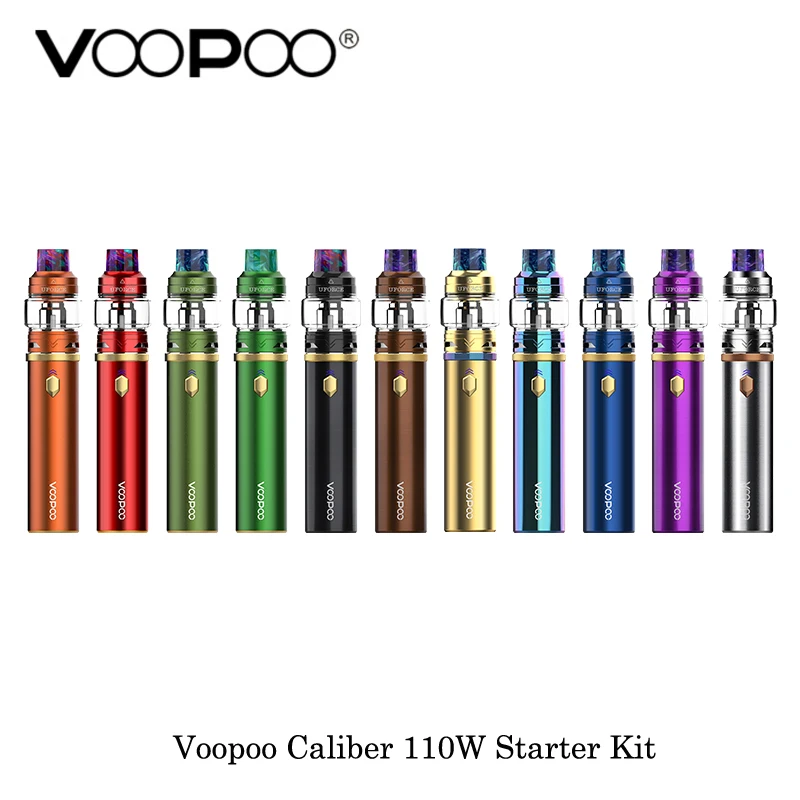 

Electronic Cigarette 3000mAh Voopoo Caliber 110W Starter Kit With UFORCE Sub Ohm Tank 5ml Built-in 23600 Battery Vape Vaporizer