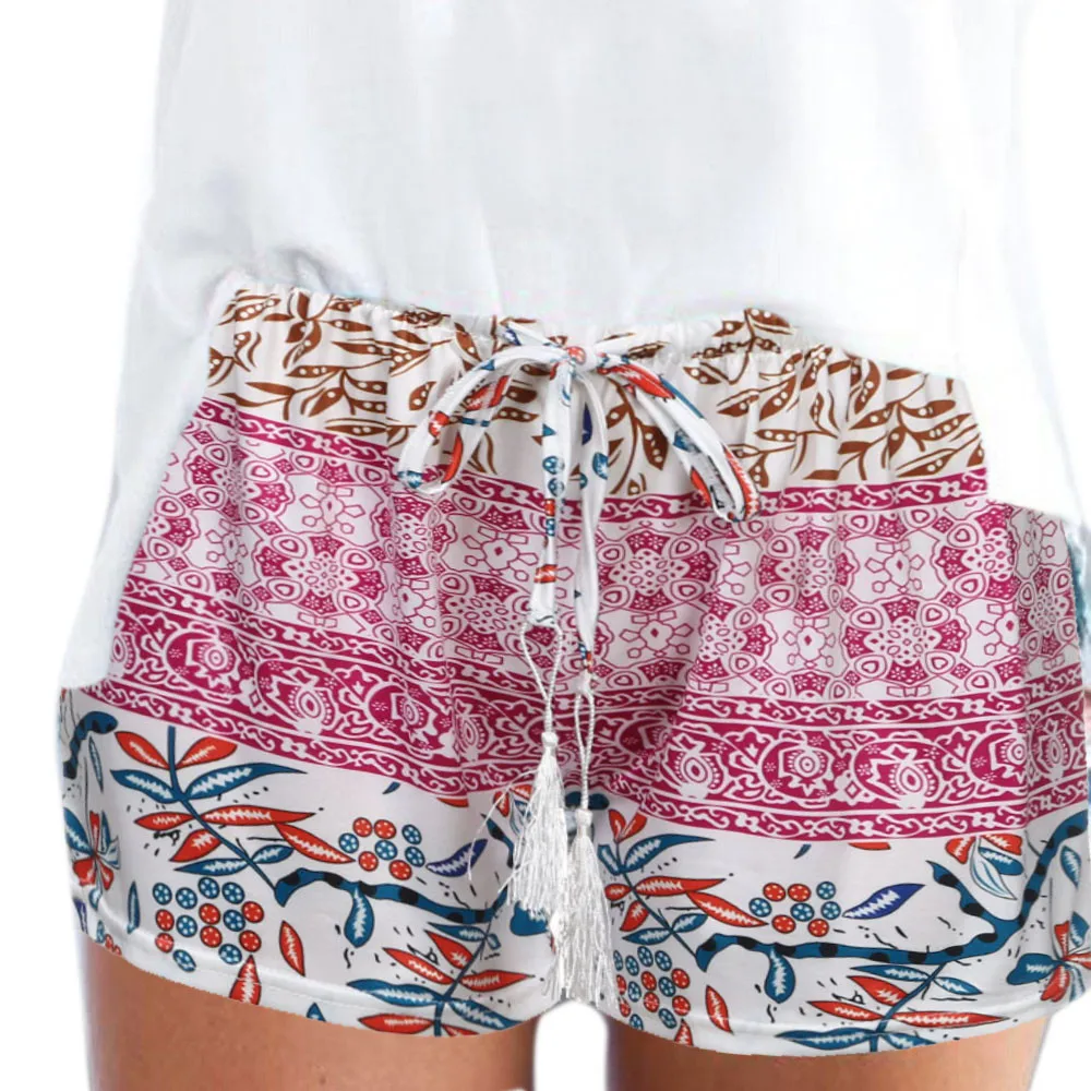 

Sexy Hot Pants Fashion Short Pants Women Sexy Hot Summer printed High Waist Short Pant Loose Casual Short feminino#5$