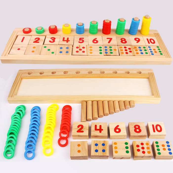 Kindergarten Mathematik Holz Lehrmittel Donuts Protokolle Boards Zählen
