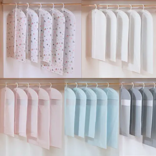 

Dust Cover Cloth Dustproof Cover Transparent Clothes Hanging Garment Suit Coat Protector Wardrobe Storage Bag