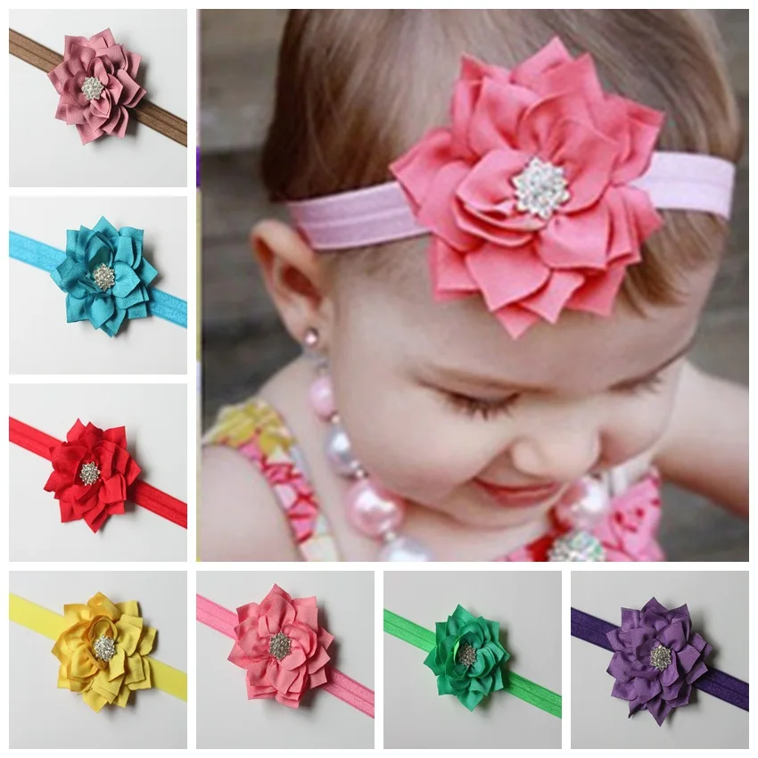 DIY jewelry Children baby hair accessories headband lotus flower hair