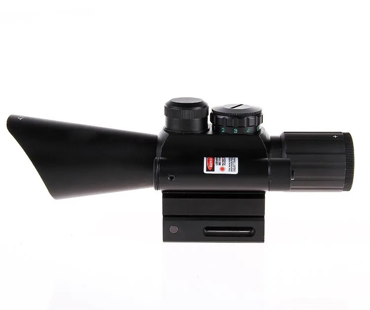 Прицел охотничий Тактический 4x30 M7 стрелковая телескопическая+ красный лазерный прицел+ крепление для оптики Тактический телескопический прицел для выезда