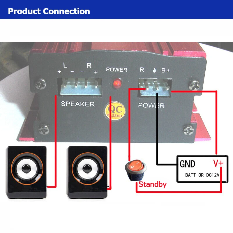 500 Вт MA-150 DC9-14V 2-канальный мини Hi-Fi стерео аудио усилитель сабвуфер для автомобиля мотоцикла