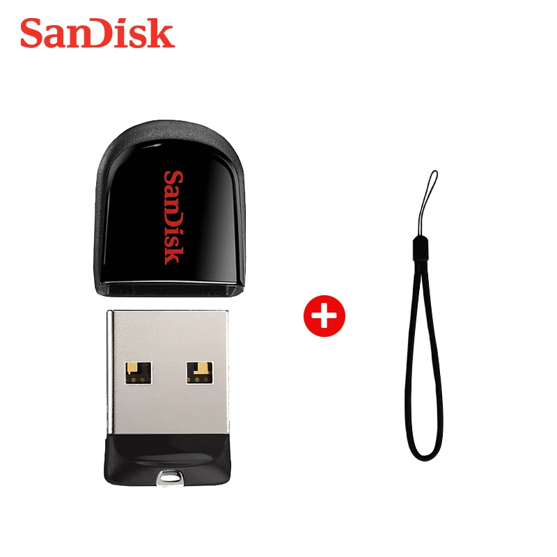 Original SanDisk Super Mini USB Flash Drive 64GB USB 2.0 Cruzer Fit