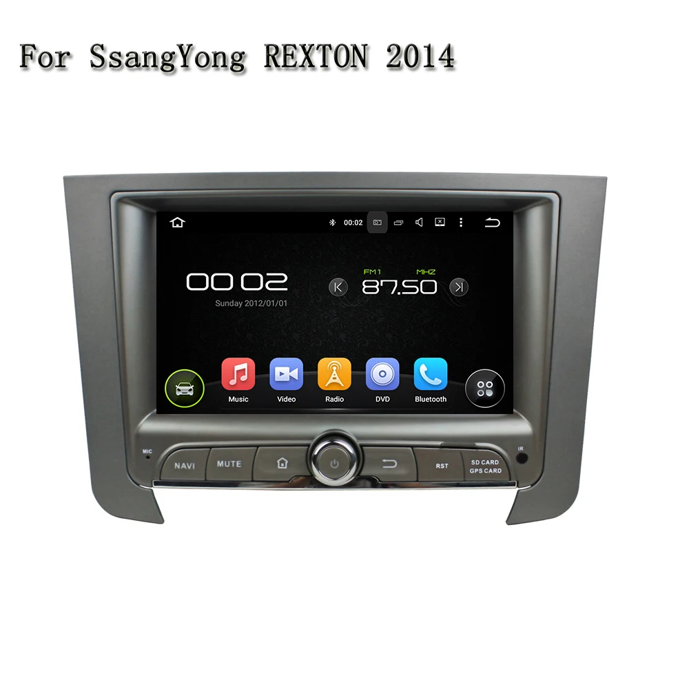 

Pure Android 5.1.1 7 Inch 2 Din System Quad Core With Wifi BT OBD Car Auto Electronic GPS Navigation For Ssangyong REXTON 2014