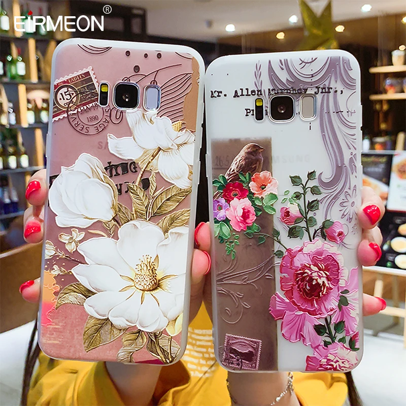 

3D Relief Soft TPU Cases For Samsung Galaxy S8 Plus Matte Capas For S7 Edge S8 Plus S9 Plus S10 Lite Plus Note 9 Silicone Covers