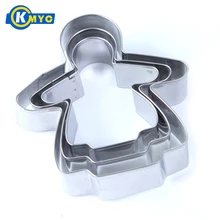 KMYC 3 шт. из нержавеющей стали печенье резак набор человек в форме Gringerbread печенье Форма для выпечки, сделай сам Формы Рождественские штампы Кондитерские инструменты