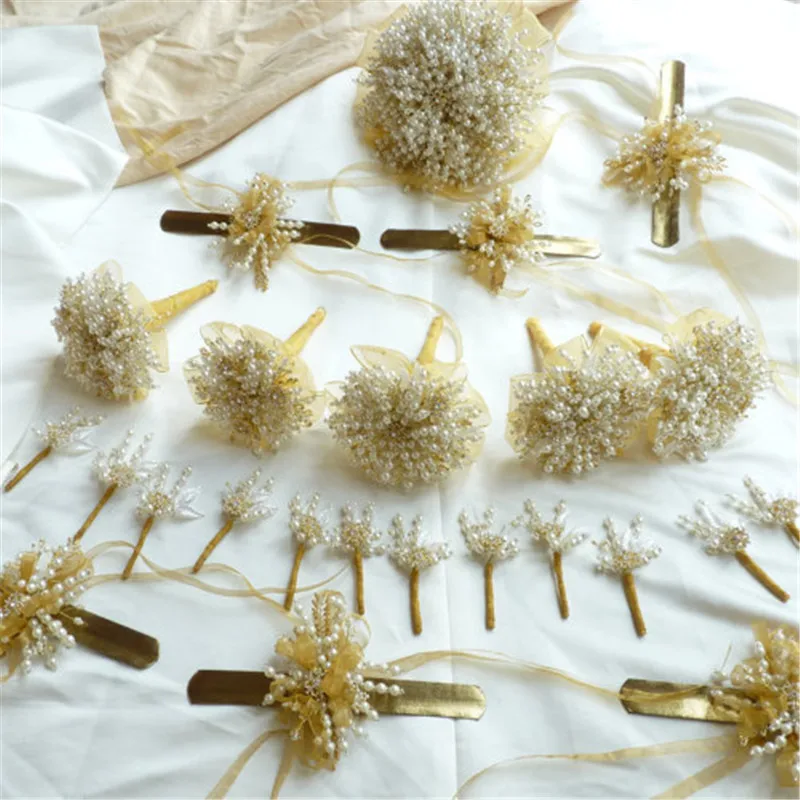 NEW 5 Meters Fishing Line Artificial Pearls Beads Chain Garland Flowers Bridal Tiara Wedding Decoration Event Party Decoration.Q