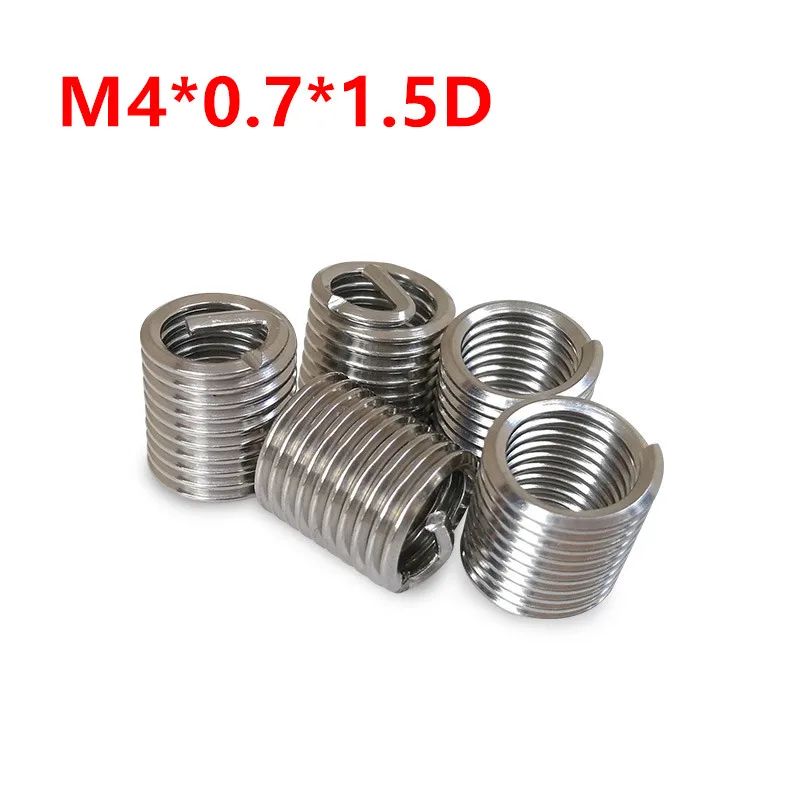 100 шт. M4 * 0 7 1.5D проволочная Резьбовая вставка m4x1.5d винтовая втулка Проволочная