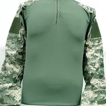 Тактическая Боевая рубашка с налокотником Камуфляжный цифровой Аккумуляторный