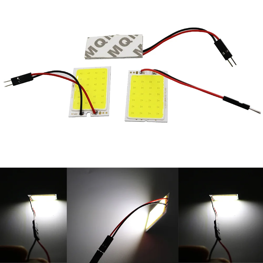 YSY 100 шт. T10 COB 24smd 24 светодиодная SMD Панель Авто Интерьер чтениt дорожной карты лампа лампочки купол с фестонами BA9S 3 адаптер