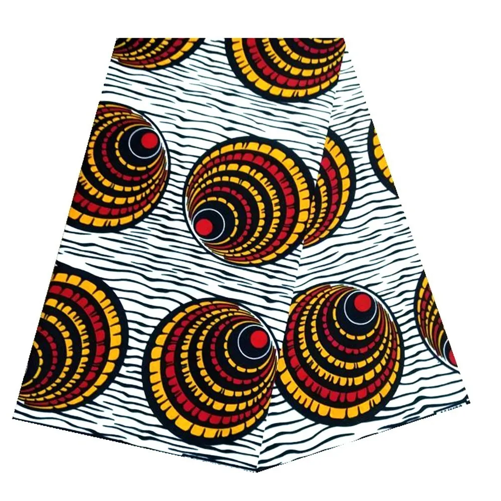High Quality Cotton Fabric African Ankara Veritable Wax Cloth Veritable Wax African Real Dutch Wax 6yards/piece For Wedding - Цвет: as picture