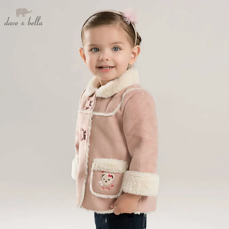 DBJ7863 dave bella autumn winter baby girl lovely jacket children