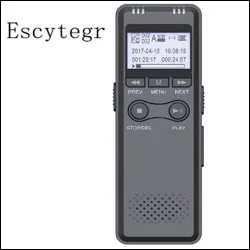003 Escytegr Диктофон Двойной микрофон двухъядерный Denoise Record 16 Гб аудио рекордер MP3 музыкальный плеер Диктофон