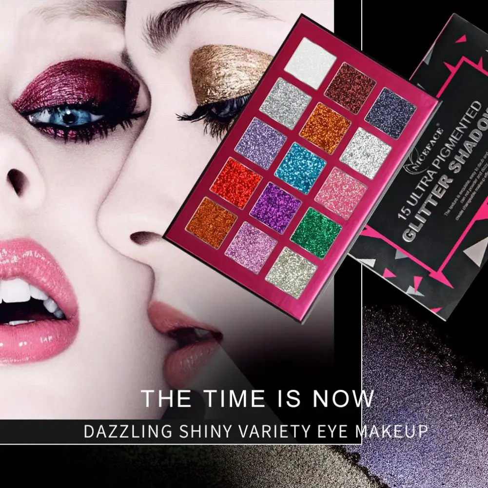 

2019 New Fashion 15 Colors Eye Shadow Makeup Long-Lasting Flash-powder Eyeshadow Palette Cosmetic Beauty Tool