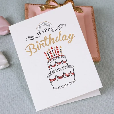 Детские поздравительные открытки на день рождения милые с днем рождения металлические открытки спасибо - Цвет: 10