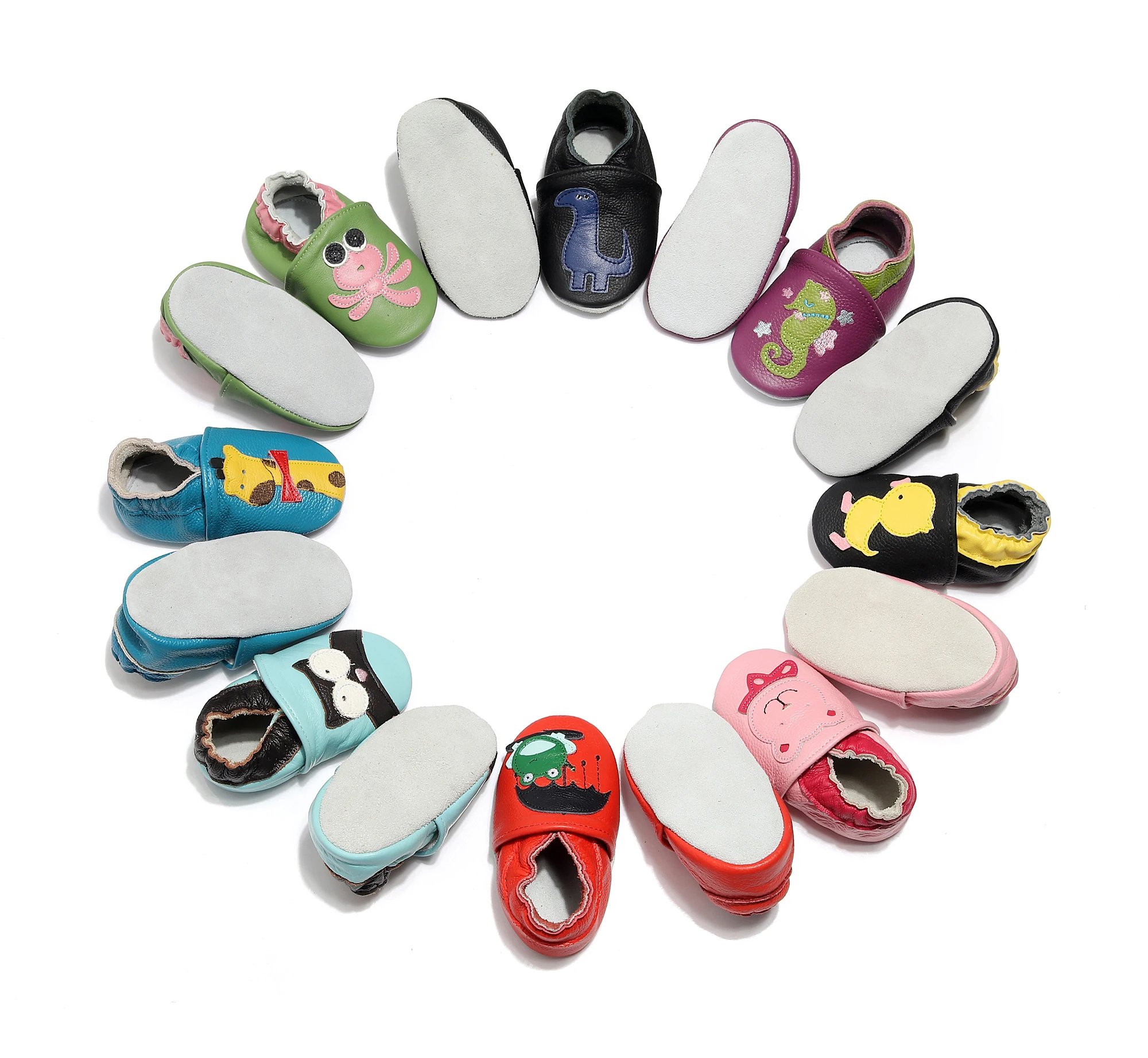 Детская обувь из натуральной кожи мультфильм смешанные цвета мокасины для самых маленьких мягкая подошва первые ходунки Bebe обувь