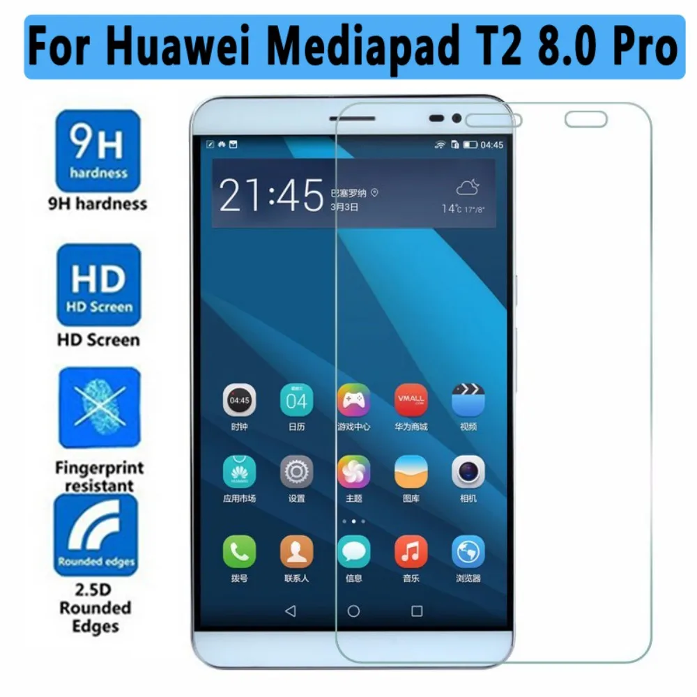 Tempered Glass For Huawei Mediapad T2 8 8.0 Pro Transparent Screen